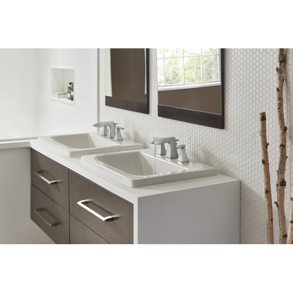 Gerber White Vitreous China Rectangular Dropin Bathroom Sink with